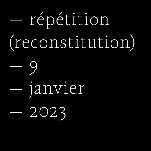 Répétition (reconstitution)