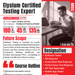 Elysium Certified Testing Expert - Elysium Academy - TESBO Course (தமிழ்)