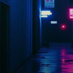 dark creepy street.