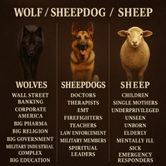 Wolf. Sheep-Dog. Sheep. 5 Techno