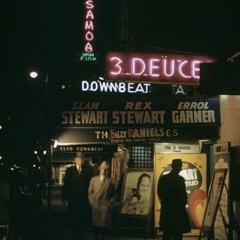 Outside of the jazz bar