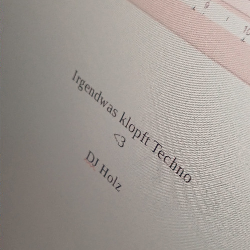 Irgendwas klopft Techno