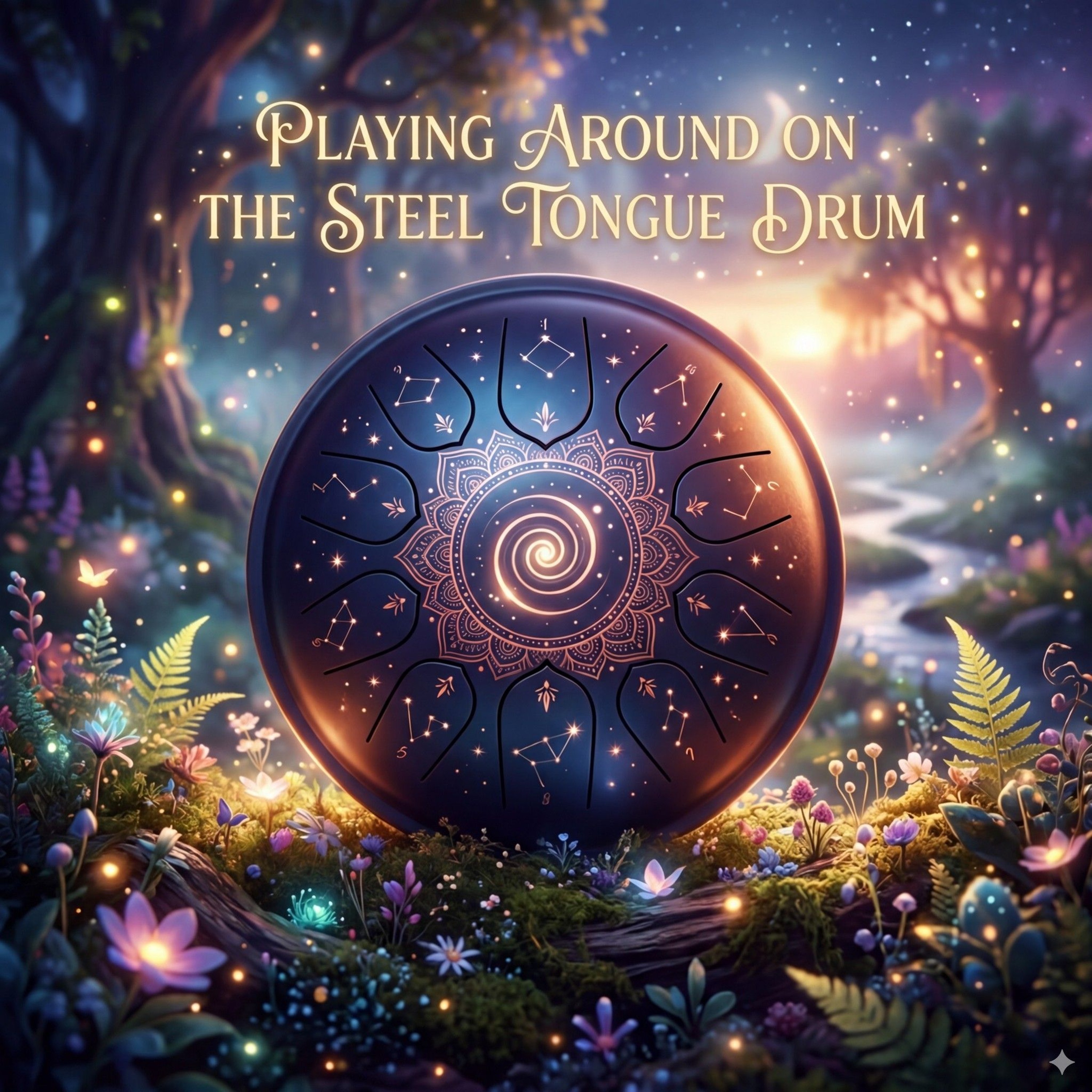 Playing around on the Steel Tongue Drum episode artwork