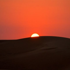 sundown in desert