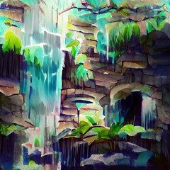 Relaxing Atmospheric Game Music - Exploring Waterfall Ruins