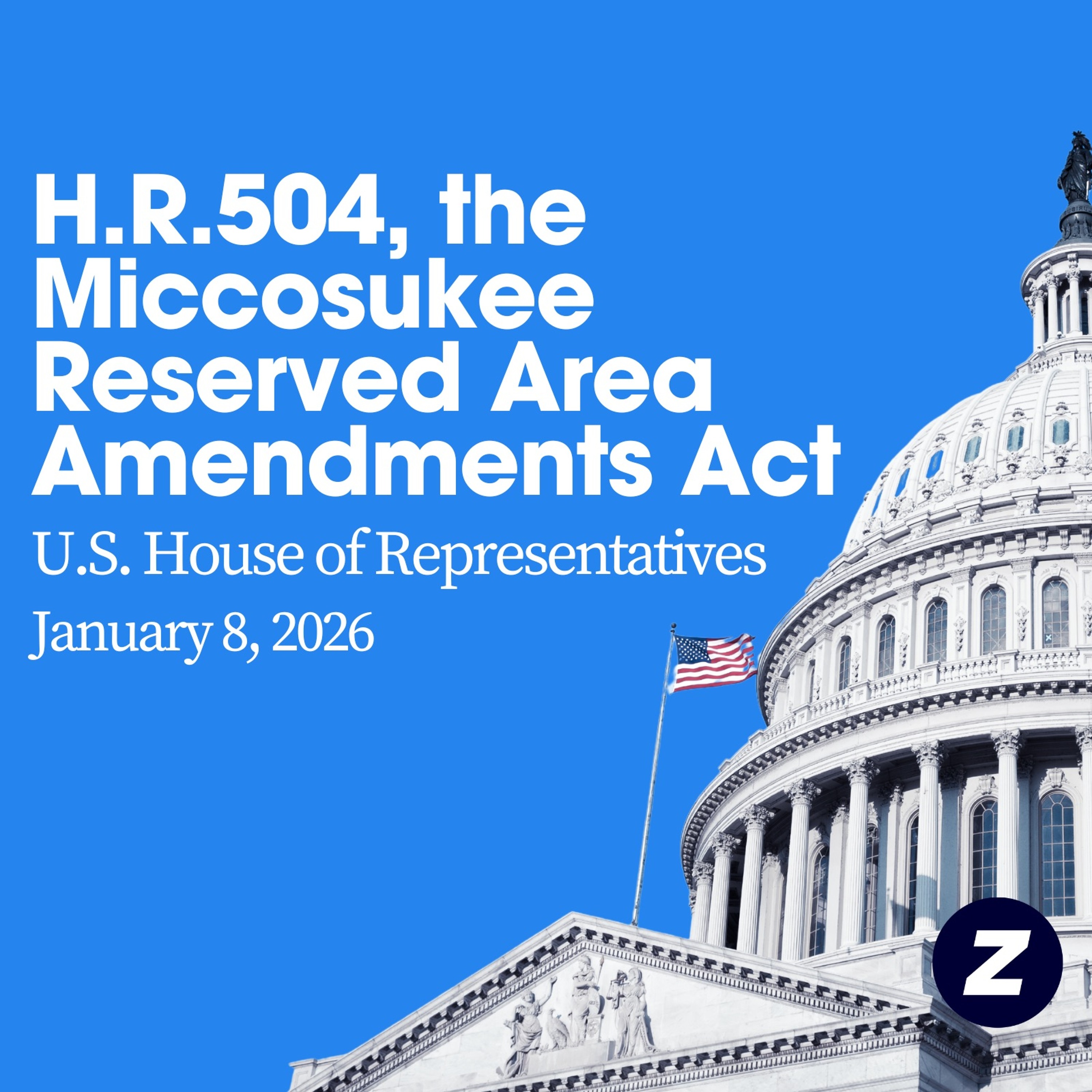 Veto Message on H.R.504, the Miccosukee Reserved Area Amendments Act episode artwork