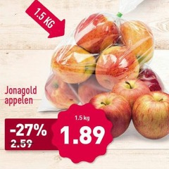 GEEN JONAGOLD MEER IN DEN ALDI