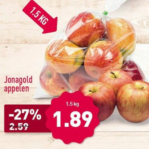 GEEN JONAGOLD MEER IN DEN ALDI