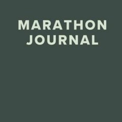 () First Marathon Training Journal and Running Planner, 24 week running log book | Beginner mar