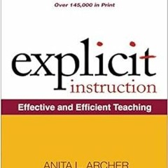 View PDF EBOOK EPUB KINDLE Explicit Instruction: Effective and Efficient Teaching (What Works for Sp