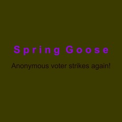 Spring Goose - Anonymous voter strikes again!