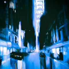 an endless glitched road