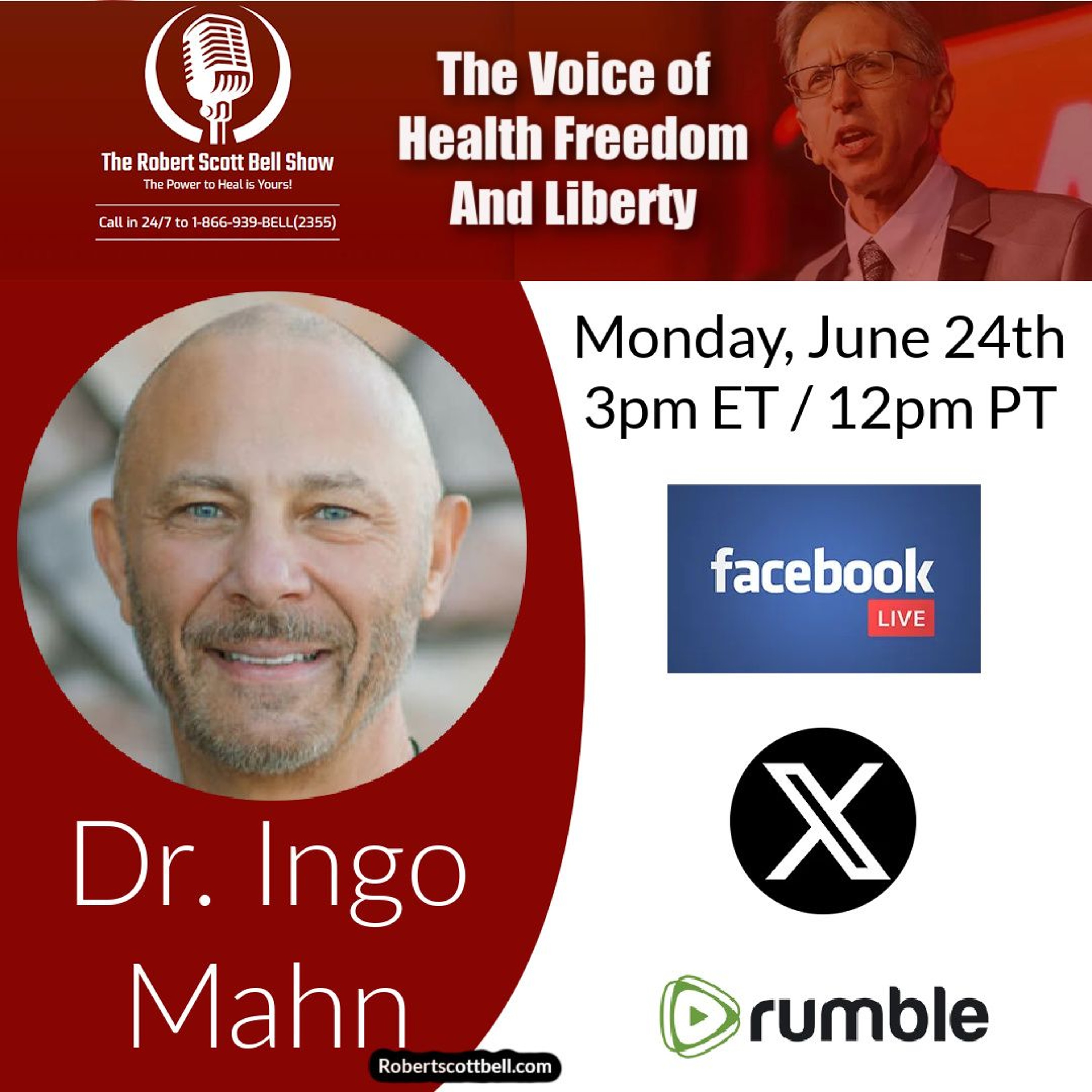 Healer Within, Repurposed Meds, Dr. Ingo Mahn, Sleep Apnea, Nicotine Patches - The RSB Show 6-24-24