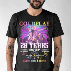 Coldplay 28 Years Music Of The Sphere 1996-2024 Shirt