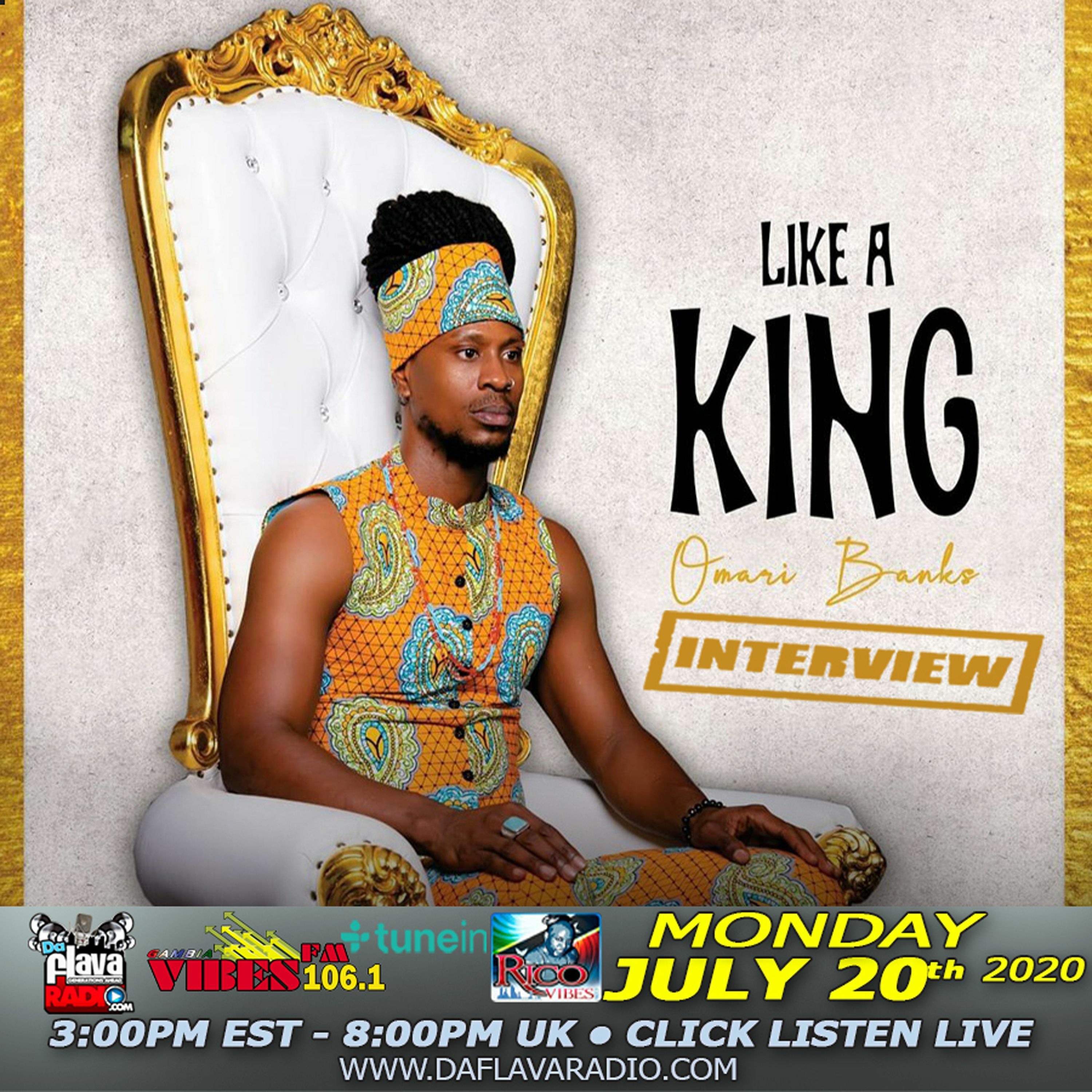 OMARI BANKS LIKE A KING INTERVIEW WITH RICOVIBES DAFLAVARADIO episode artwork