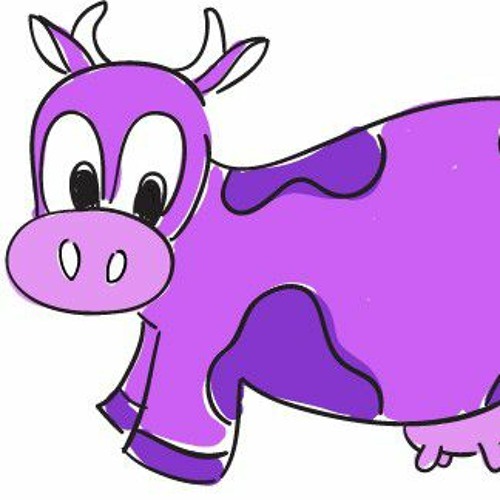 Розовая корова рисунок