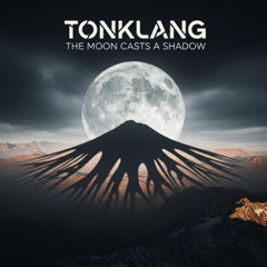 The moon casts a shadow