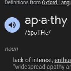 APATHY