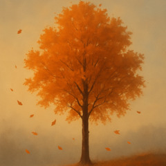 Falling Leaves Standing Tree