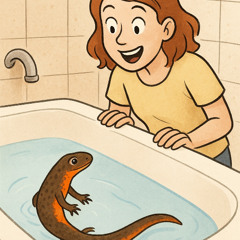 Ein Molch in der Wanne