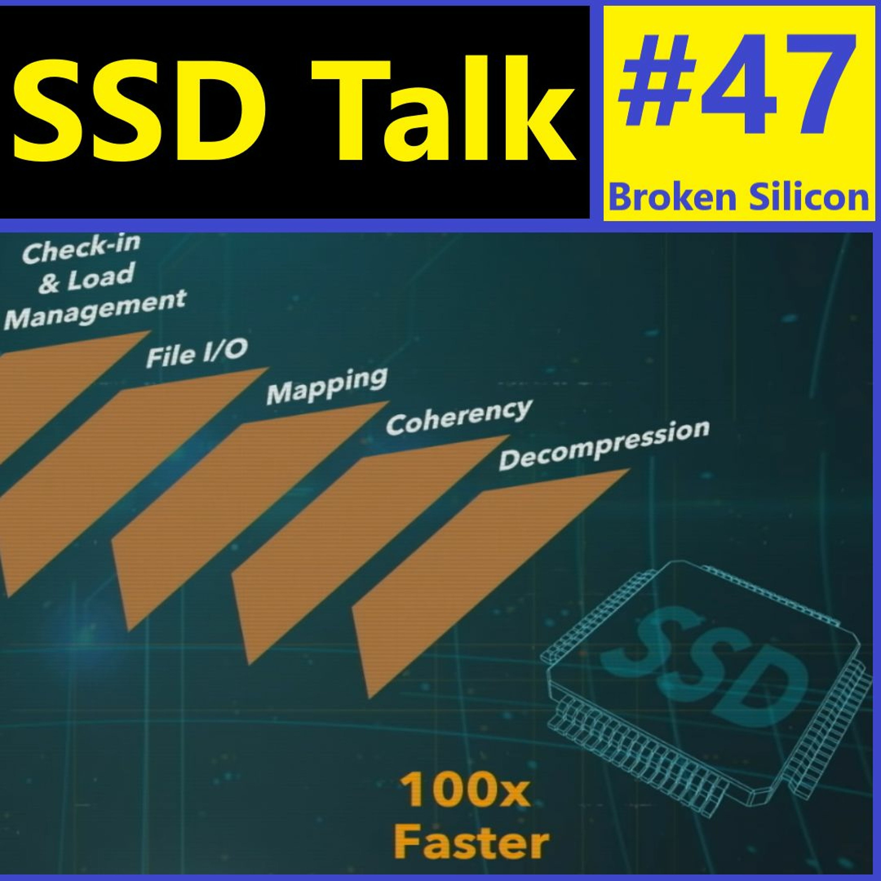 cover of episode 47. PS5 Kraken, XBOX BCPack, PC SSD Requirements | Next Gen SSD Talk