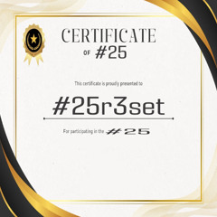 certificate of #25 @14papii