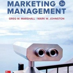 ✔️ [PDF] Download Marketing Management by  Greg Marshall &  Mark Johnston