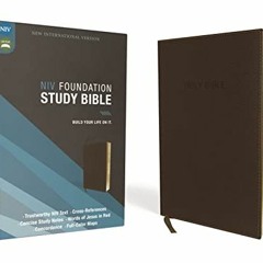 |* NIV, Foundation Study Bible, Leathersoft, Brown, Red Letter |Book*