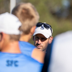 Sturt coach Marty Mattner chats after 2025 Hostplus SANFL League Grand Final