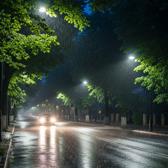 Rainy night in the month of June