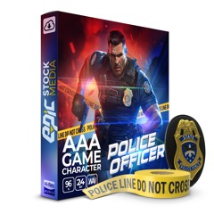 AAA Game Character Police Officer - Pain