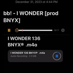 I WONDER [prod BNYX]