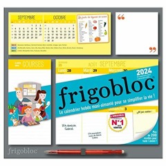 Télécharger le PDF Frigobloc Hebdomadaire 2024 - Calendrier d'organisation familiale / sem (de sep