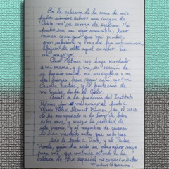 Nota de agradecimiento en Día de Acción de Gracias enviada por preso en Cuba