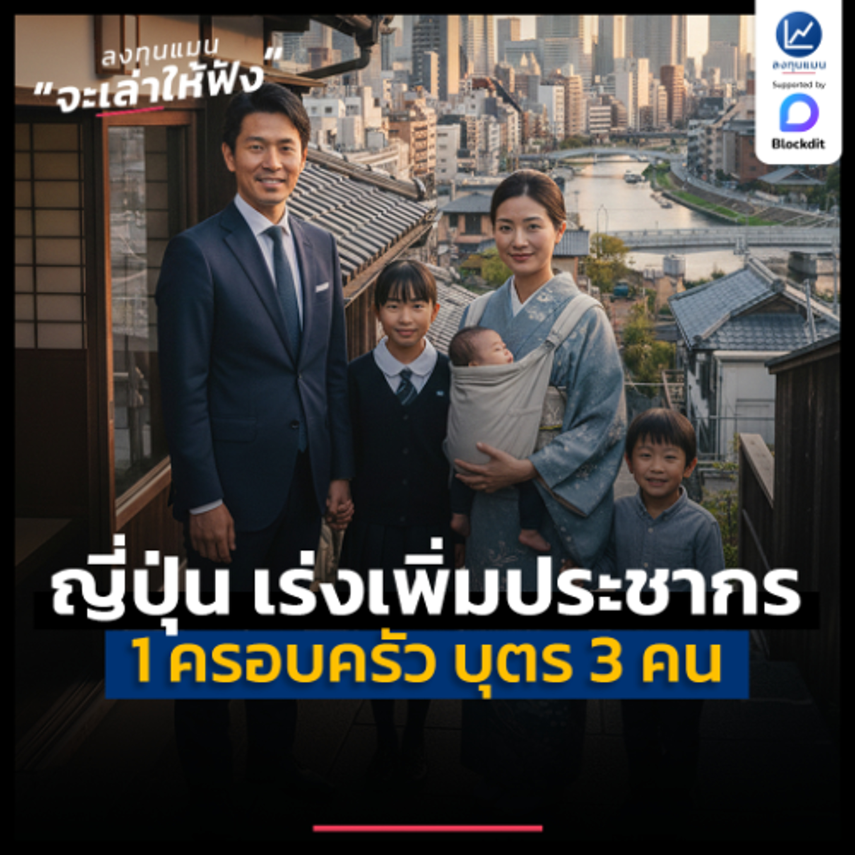 กรณีศึกษา ญี่ปุ่นให้ 1 ครอบครัว มีบุตร 3 คน เพื่อเพิ่มประชากร | ลงทุนแมนจะเล่าให้ฟัง