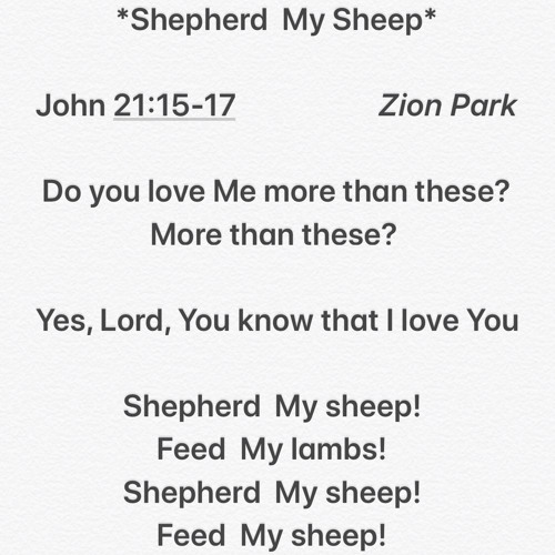 John 21:15-17 Shepherd My Sheep | Melody by Zion K. Park (’2020. 10)