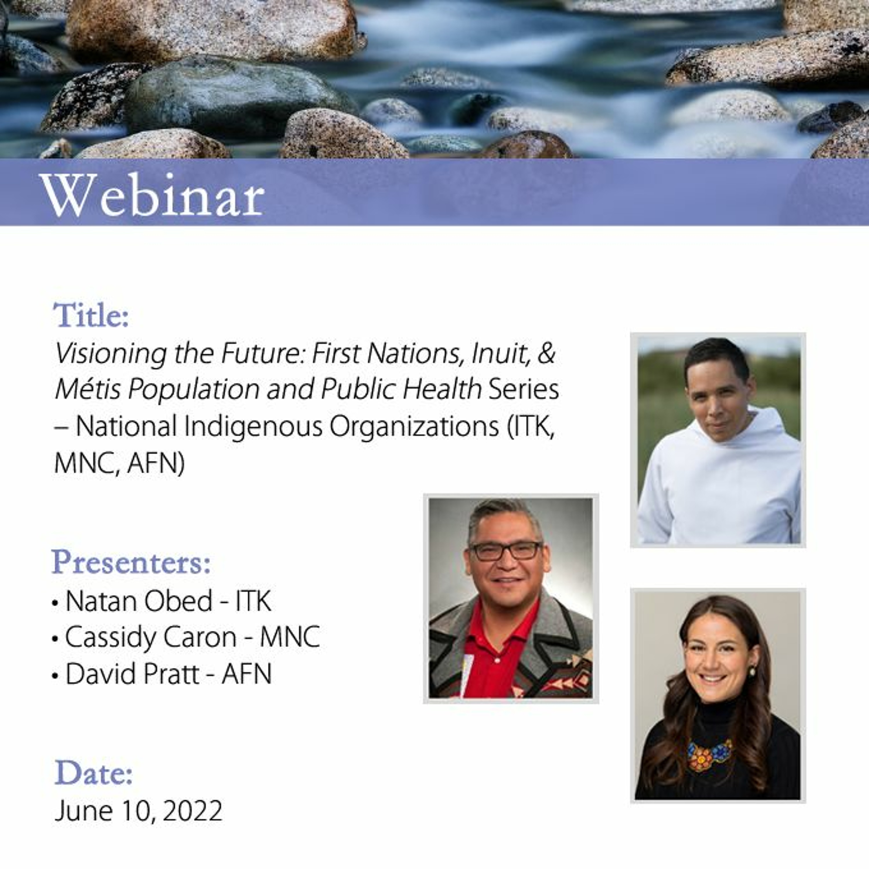 Visioning the Future: FNIM Population and Public Health Series – National Indigenous Organizations