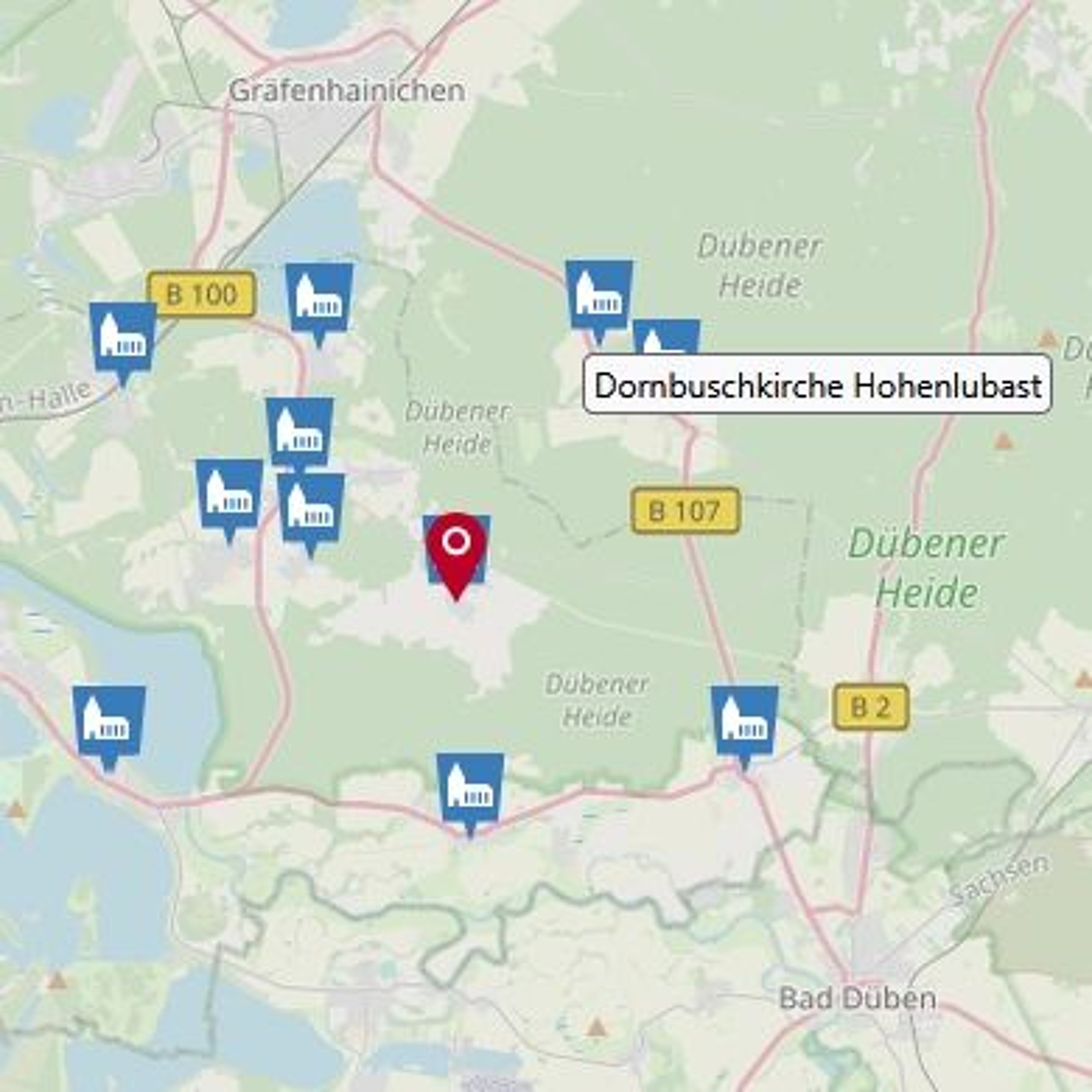 Einzigartig in Sachsen-Anhalt: Die Dornbuschkirche in Hohenlubast