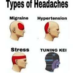 kei has a headache