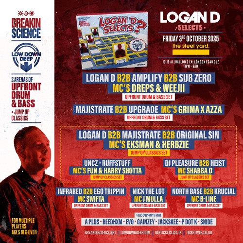 Majistrate x Sub Zero x Nu Elementz - Shotta, Bomma & Weejii - 25 Yrs of Logan D - April 2025