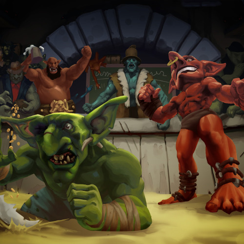 goblins chase you from the far left!