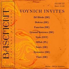 Duktuz @ Voynich Invites 03 09 2022