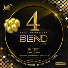 Jam Fridays:Blend Fridays 4 Year Anniversary At Blend Lounge 1.7.22