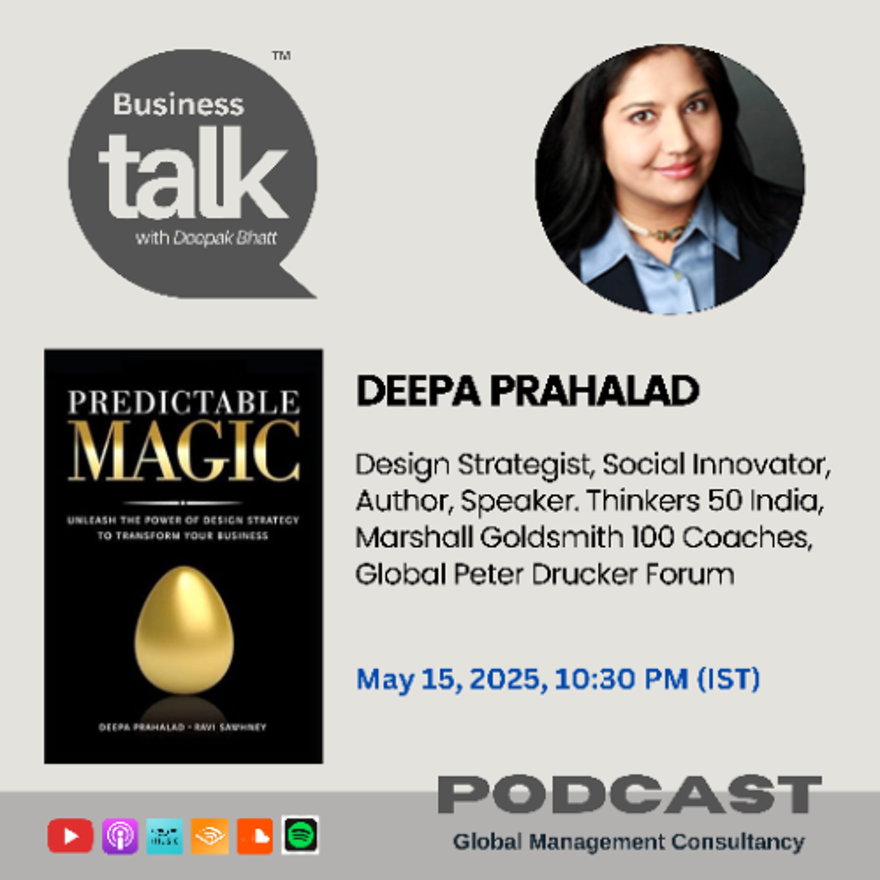Design Thinking Meets Business: Deepa Prahalad’s Secrets from Predictable Magic episode artwork