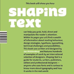 GET EPUB 💝 Shaping Text: Type, Typography and the Reader by  Jan Middendorp [EPUB KI