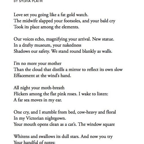 196 Morning Song by Sylvia Plath, read by Emma Fielding