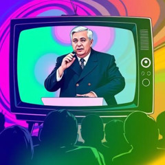 Follow The Man Who Talks On TV