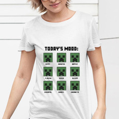 Garret Minecraft Boys’ Today’s Mood Creeper Faces Shirt