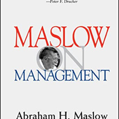 [Access] PDF 📂 Maslow on Management by  A.H. Maslow [EBOOK EPUB KINDLE PDF]