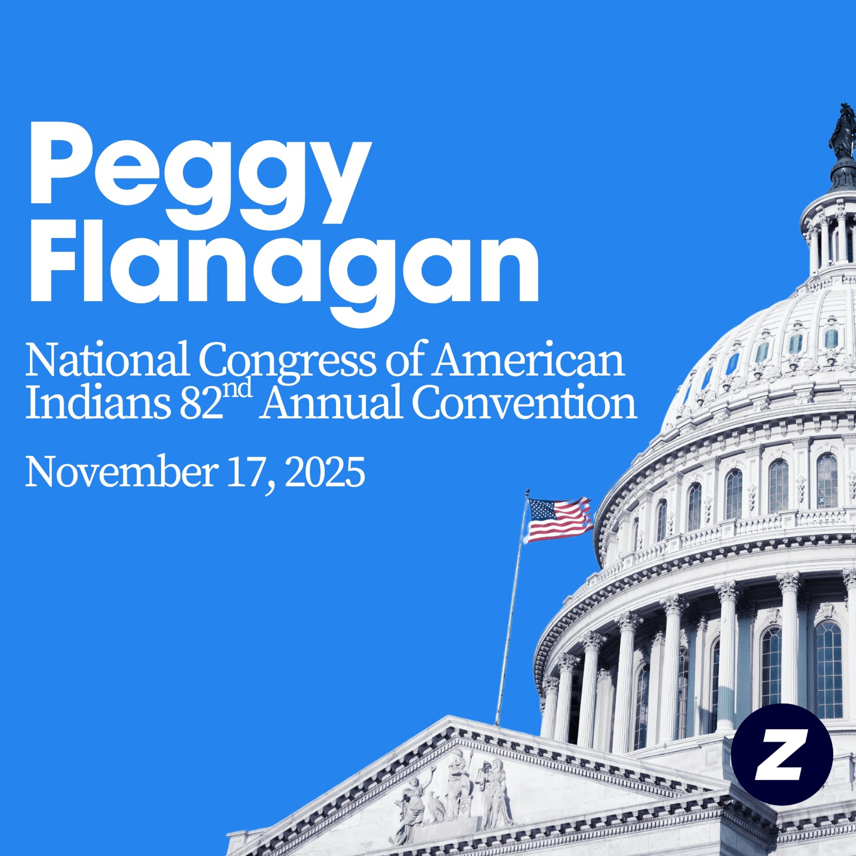 Peggy Flanagan at National Congress of American Indians episode artwork